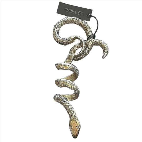 Rachel Zoe Silver Tone Coiled Snake Sculpture NWT